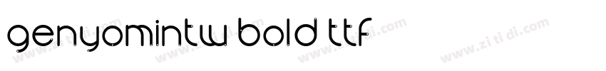 GenYoMinTW Bold TTF字体转换